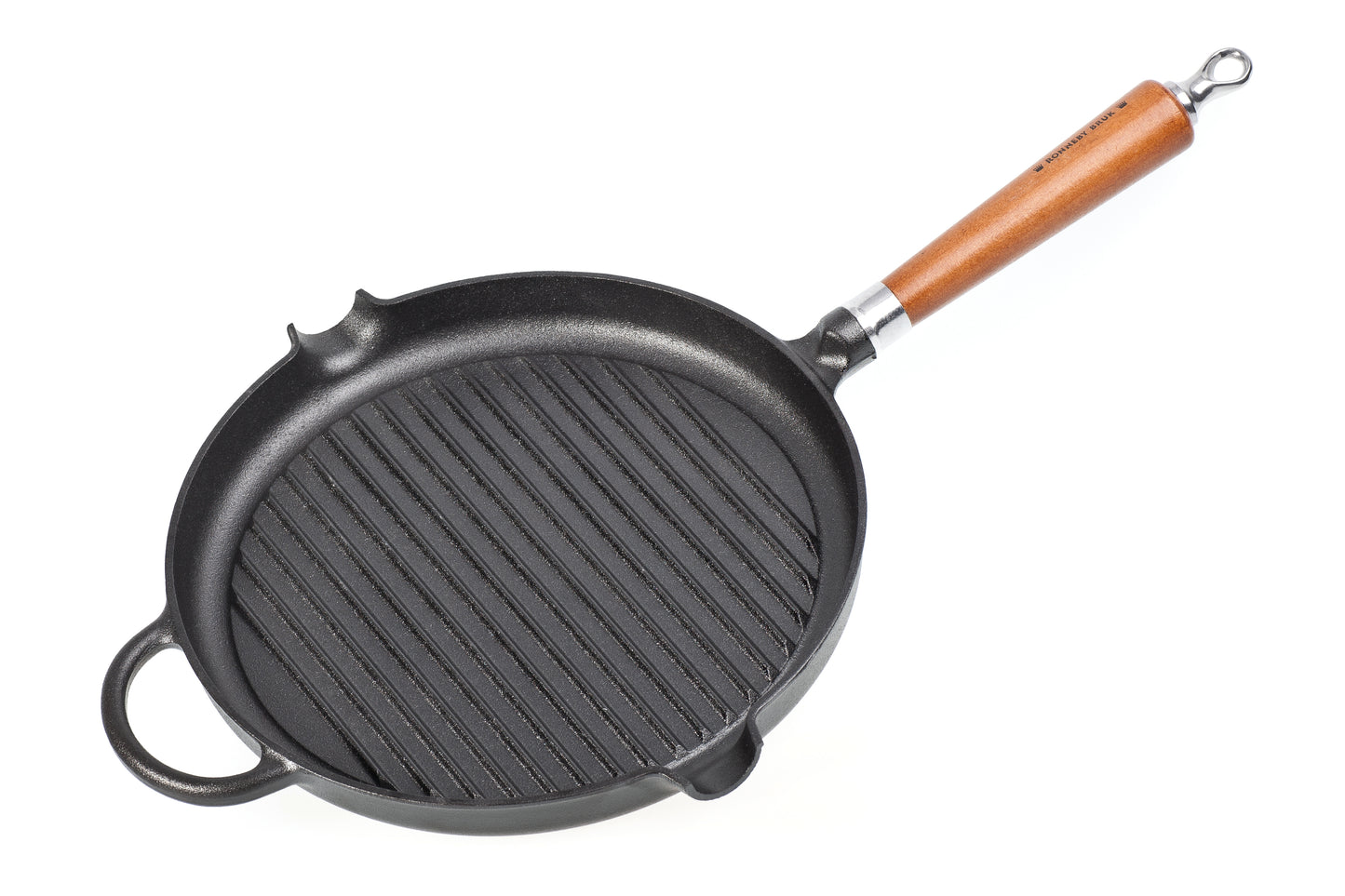 Ronneby Bruk - Maestro Grillpanna Rund Hällpipar Bok Brun Ø28cm