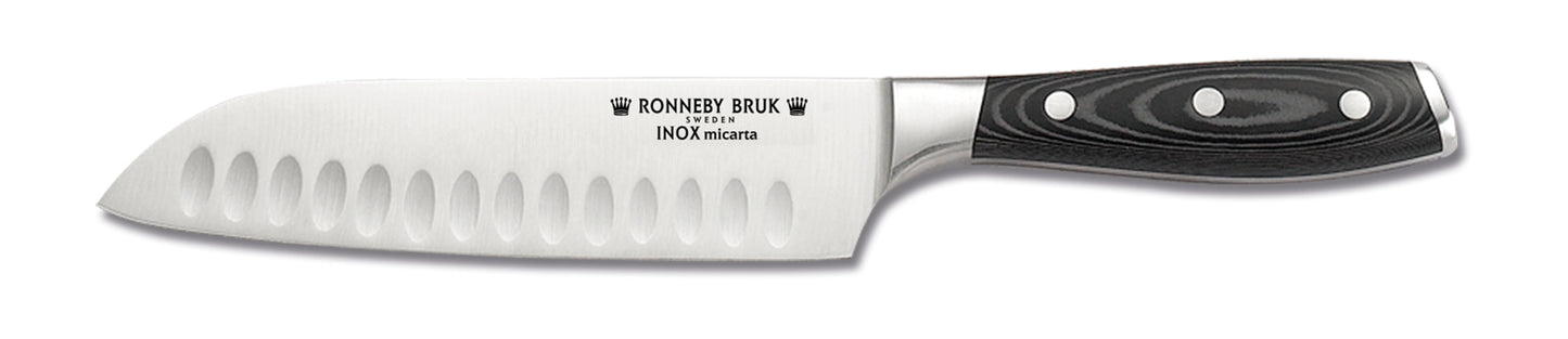 Ronneby Bruk - Santoku Japansk Kockkniv Micarta 17,5cm