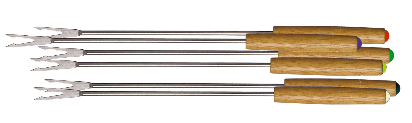 Ronneby Bruk - Maestro Fondue-Gafflar 6-Pack Träskaft 26cm