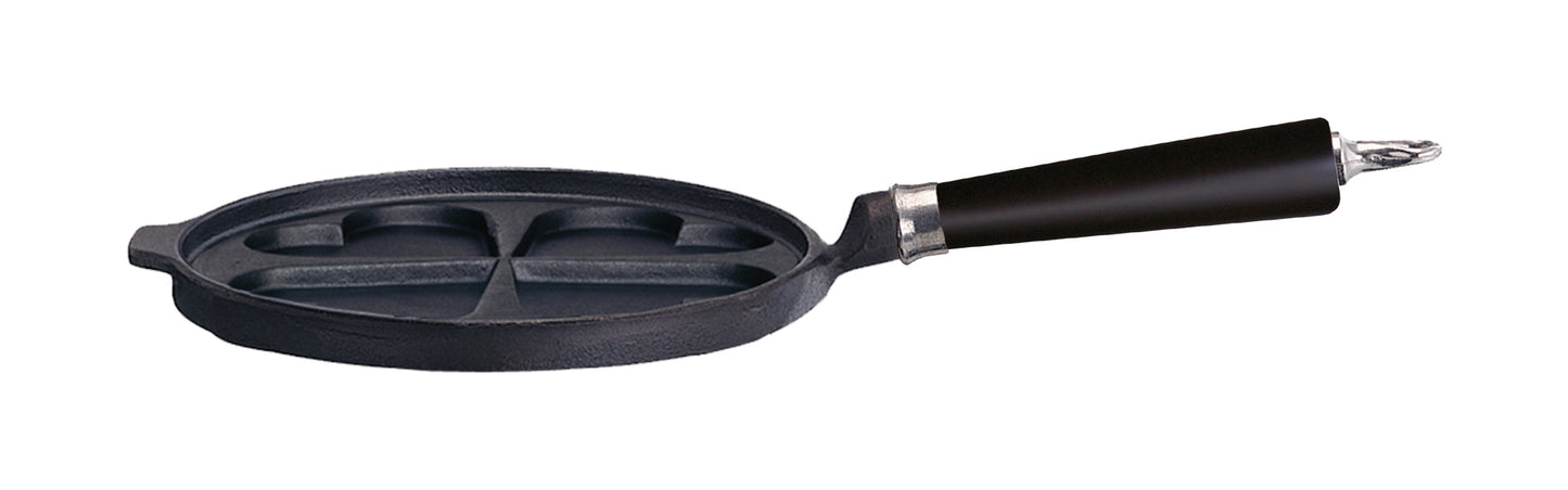 Ronneby Bruk - Maestro Plättpanna 4 Hjärtplättar Bok Svart Ø25cm