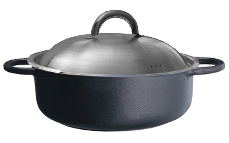 Ronneby Bruk - Maestro Rund Gryta 3L med Rostfritt Lock Gjutjärn Ø25cm