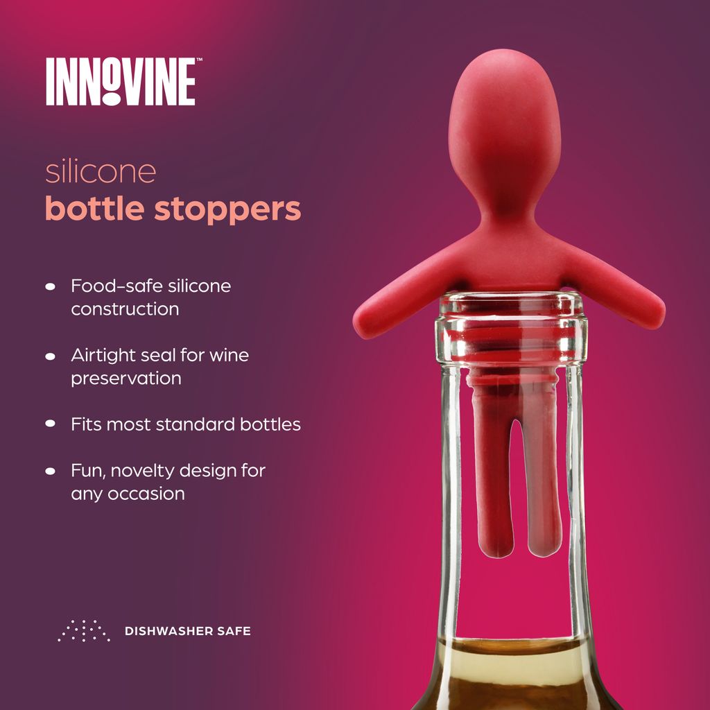 Innovine Bottle Stoppers Silikon 2-pack - Rolig Vinpropp Lufttät