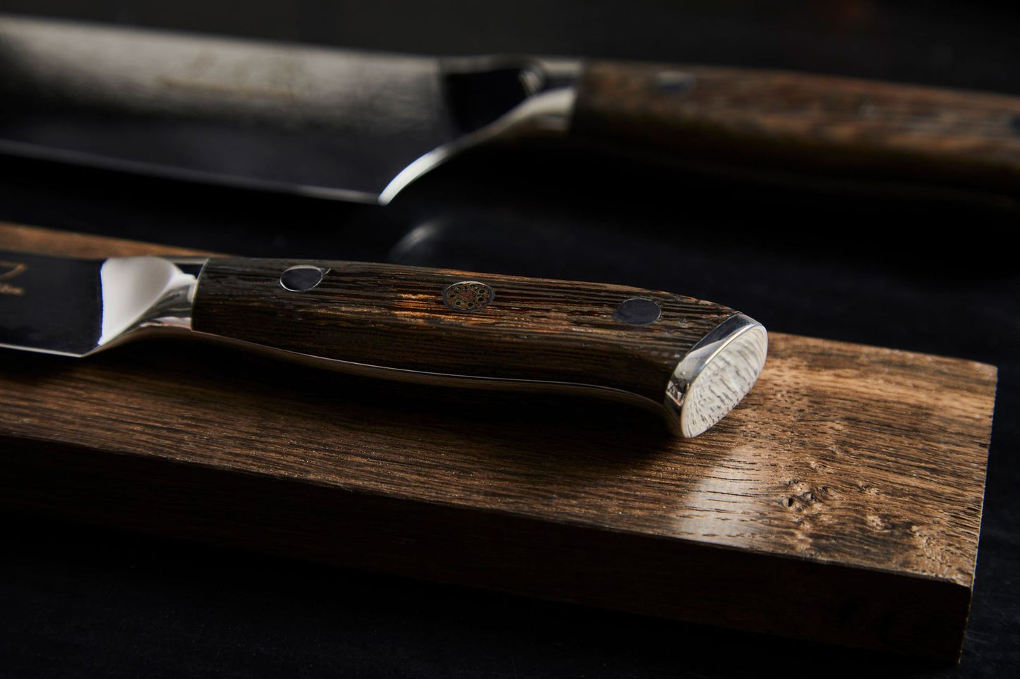Damascus By Hâws DBHCVW Chef Knife 32 Cm + Vegetable Knife 30 Cm Wengé