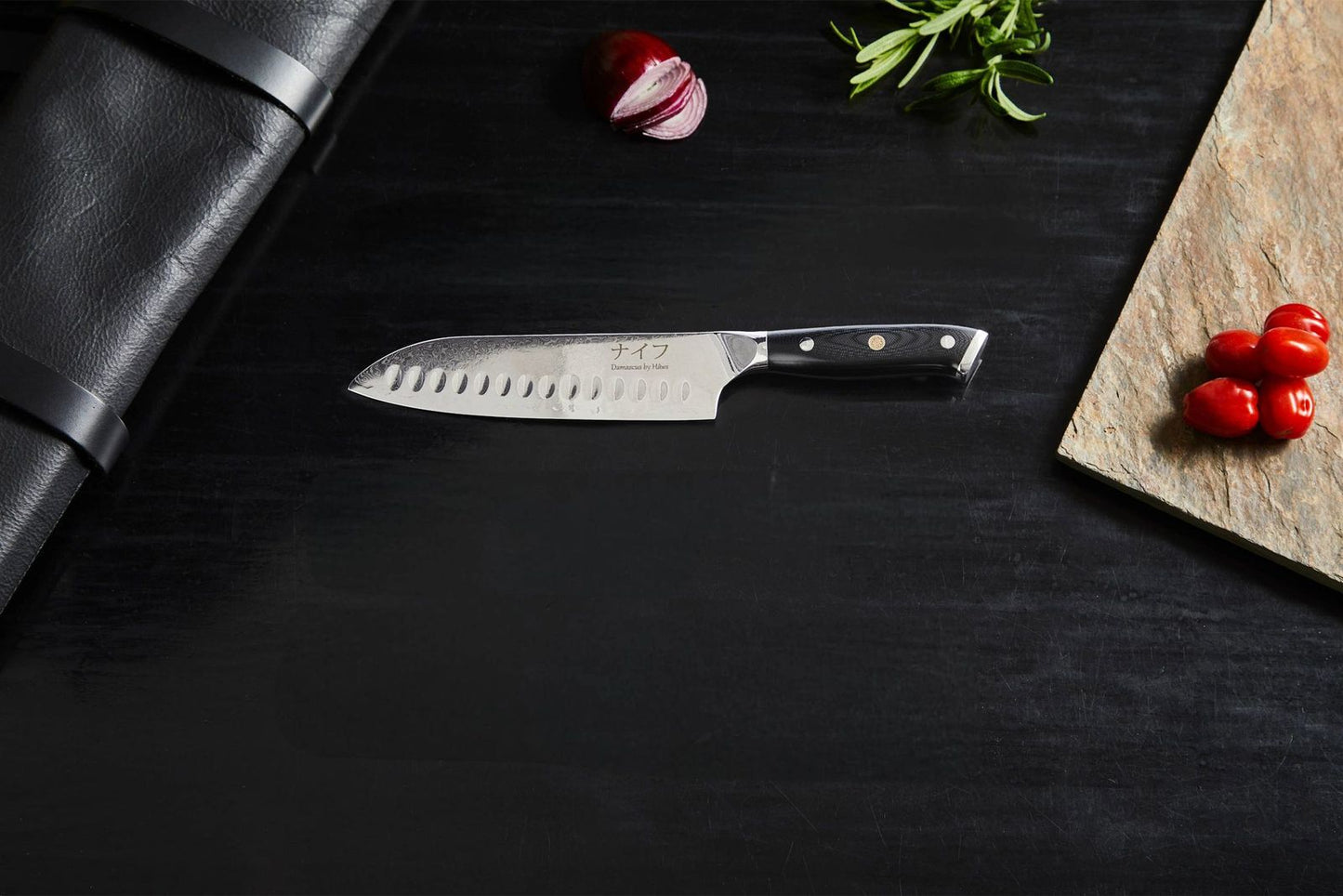 Damascus By Hâws Santoku Knife 32 Cm