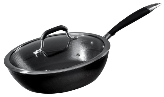 Ronneby Bruk - Ultra Light Traktörpanna med Glaslock Stål/Silikon Ø26cm