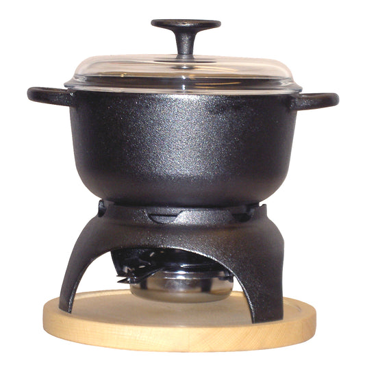 Ronneby Bruk - Maestro Fondue-Set 2L med Glaslock Gjutjärn Ø18cm