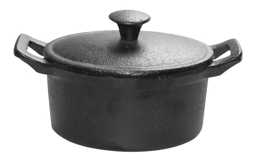 Ronneby Bruk - Rondo Gryta med Lock Oval Gjutjärn 12x9x6cm