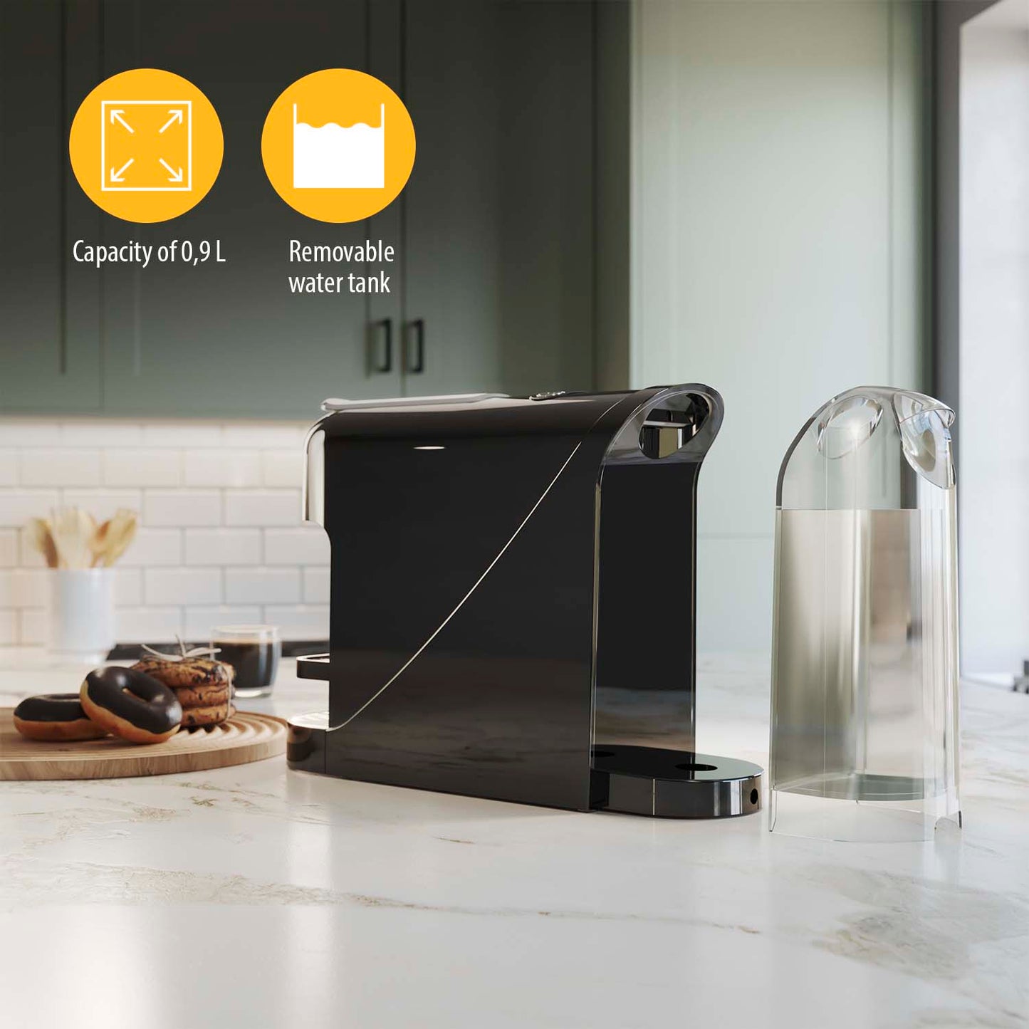 Kapselmaskin "nespresso" kompatibel 20Bar - CM-2302