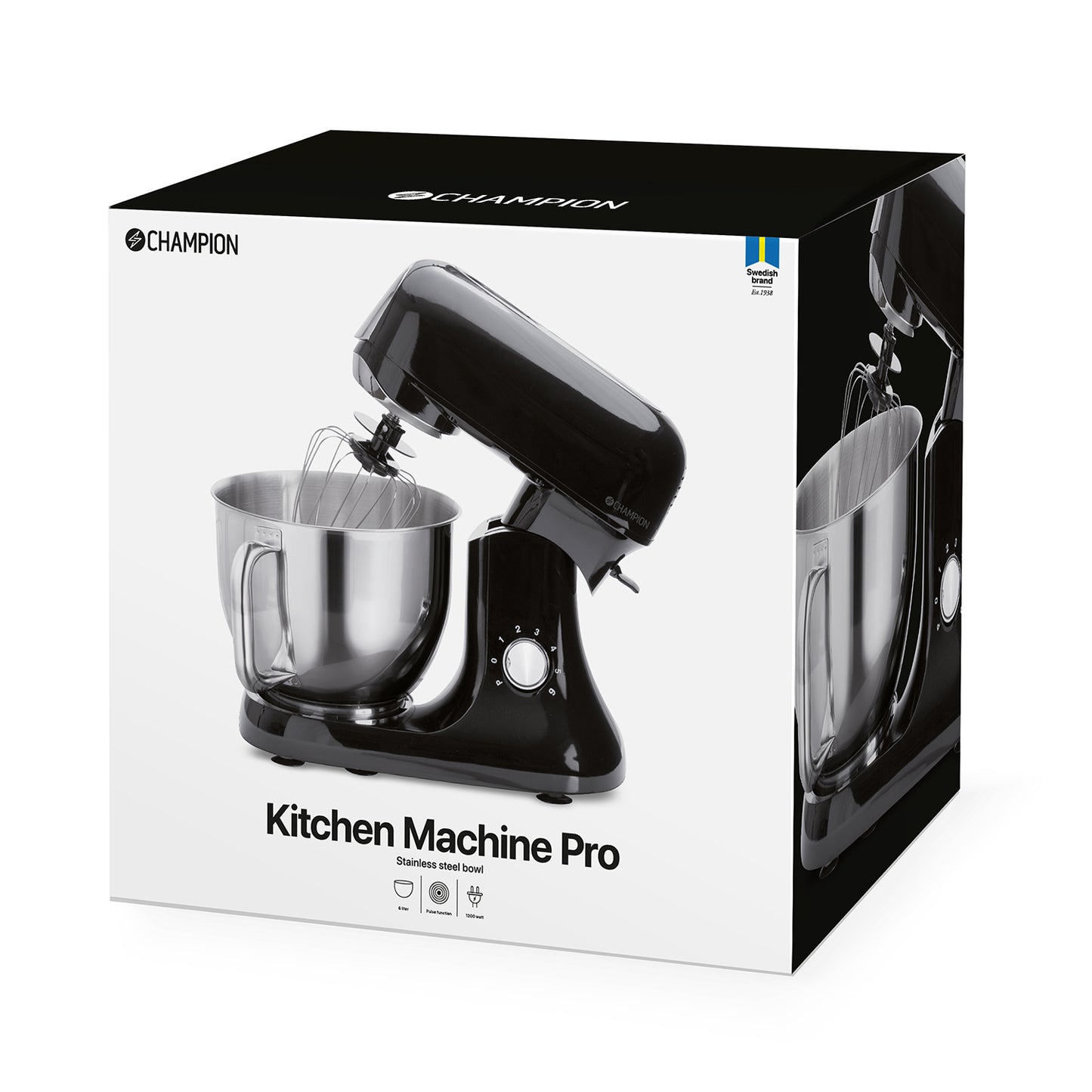 Köksmaskin Pro 6L 1200W KA400 Shiny Black