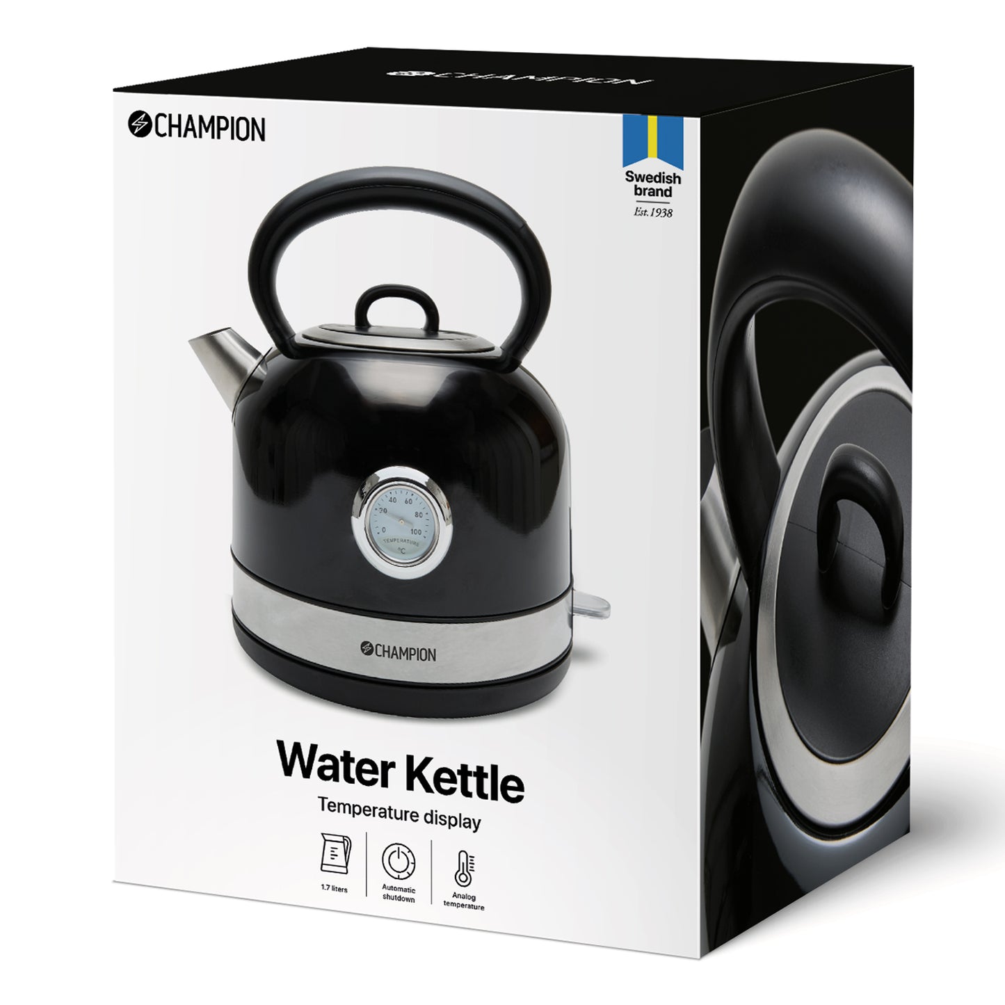 Vattenkokare Retro 1,7L VK401 Svart