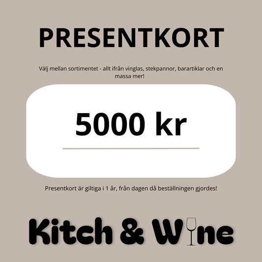Kitch & Wine Presentkort - 5000 kr