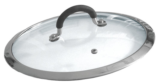 Ronneby Bruk - Comfort Line Glaslock med Rostfri Kant och Ventilationshål RF/Silikon Ø24cm