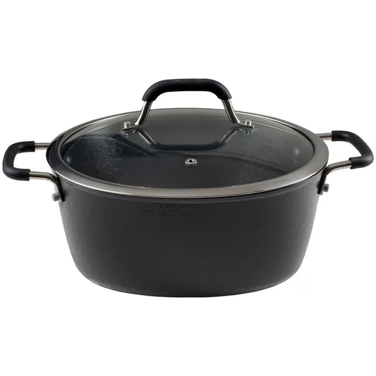 Ronneby Bruk - Ultra Light Stekgryta 7L med Glaslock Stål/Silikon Ø28cm