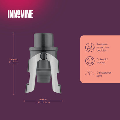 Innovine Champagneförslutare Grafit - Champagnepropp Bevara Bubblor 30 Dagar