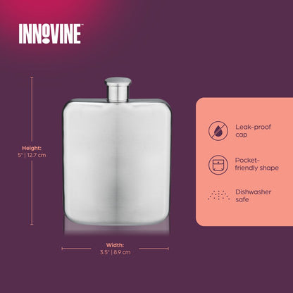 Innovine Fickplunta Rostfritt Stål 17,7 cl - Klassisk Plunta