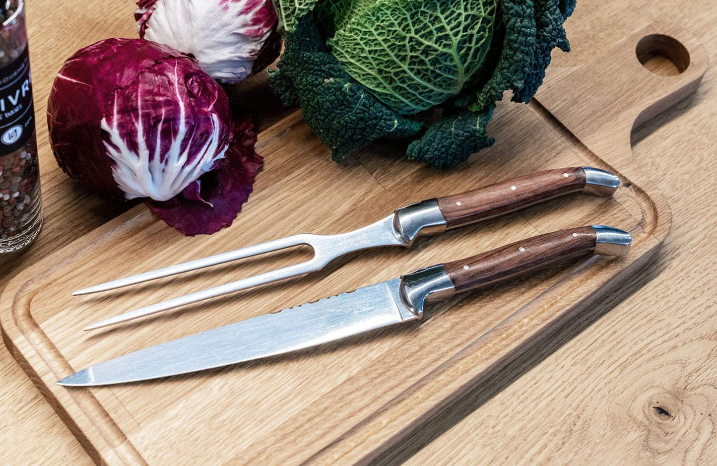Laguiole By Hâws Carving Knife And Fork Set 2 Pcs Rosewood