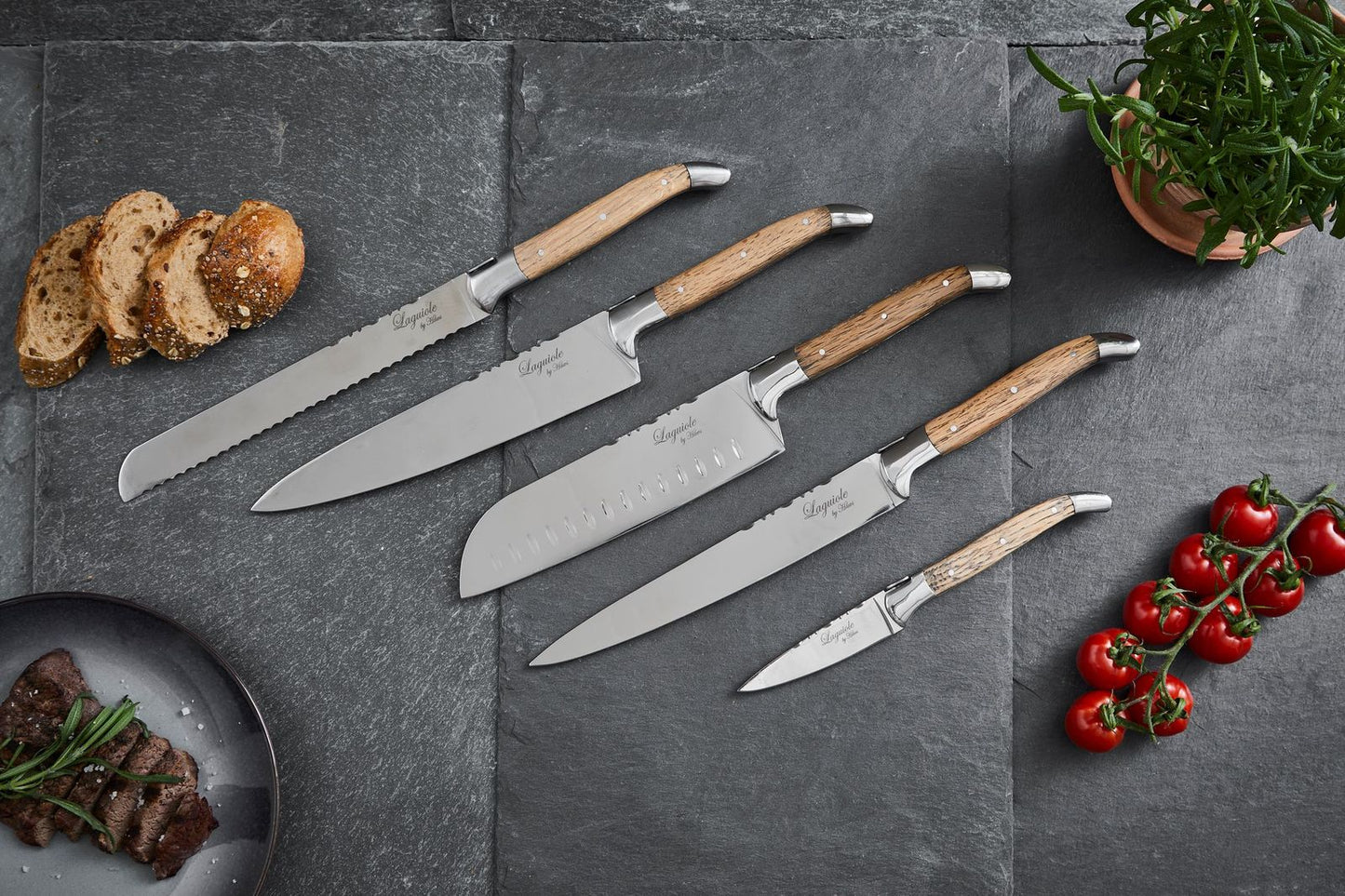 Laguiole By Hâws Chef Set 5 Pcs Oak