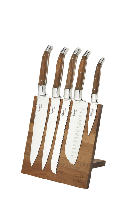 Laguiole By Hâws Chef Set W. Knife Block Olive