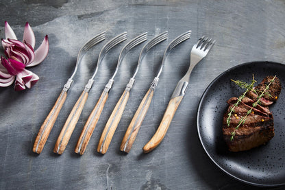 Laguiole By Hâws Steak Fork Set 6 Pcs Olive