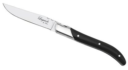 Laguiole By Hâws 6 Steak Knives And 6 Forks - Black Wood