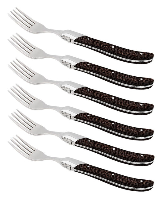 Laguiole By Hâws Steak Fork Set 6 Pcs Wengé