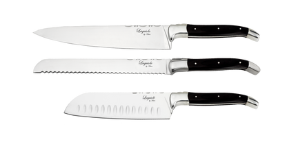 Laguiole By Hâws Chef Set 3 Pcs Black Wood
