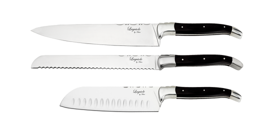 Laguiole By Hâws Chef Set 3 Pcs Black Wood