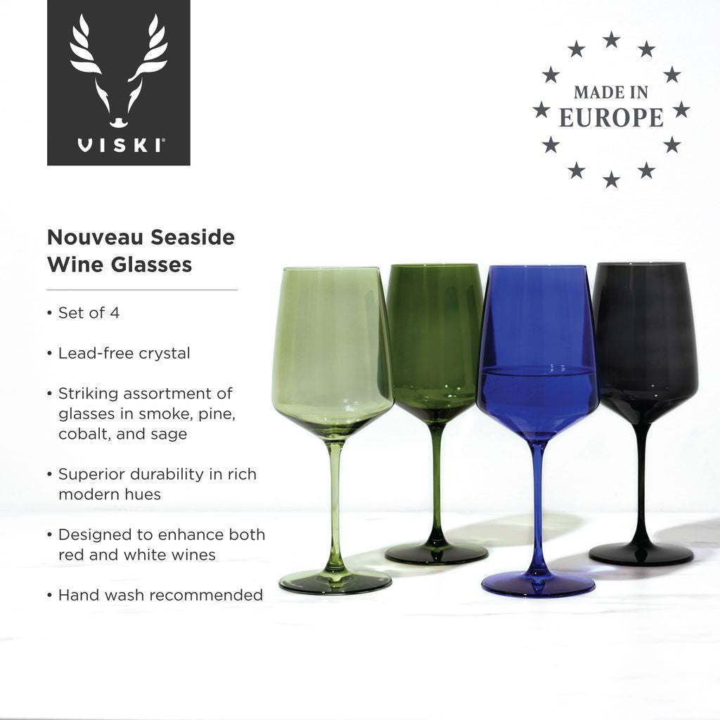 Viski Vinglas 65 cl Reserve Nouveau Seaside - Kristallglas Färgglada 4-pack