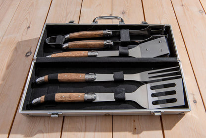 Laguiole By Hâws Bbq Set 4 Pcs Oak