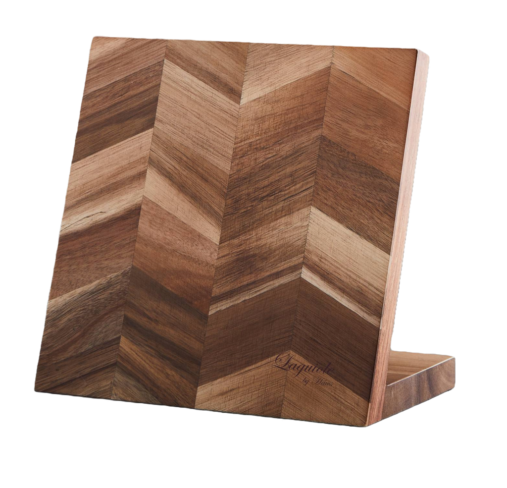Laguiole by Hâws Magnectic knife holder 22.8x21.8x1,3 Acacia wood Herringbone style