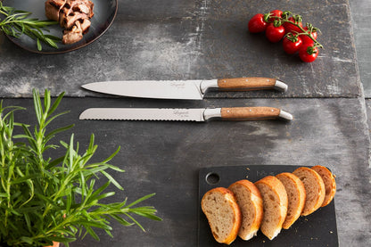 Laguiole By Hâws Chef Knife + Bread Knife Oak