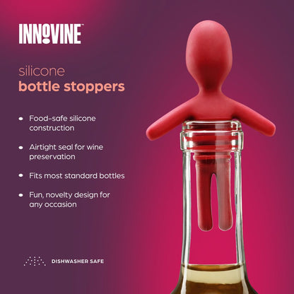 Innovine Bottle Stoppers Silikon 2-pack - Rolig Vinpropp Lufttät
