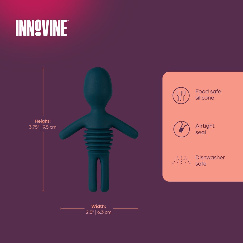 Innovine Bottle Stoppers Silikon 2-pack - Rolig Vinpropp Lufttät