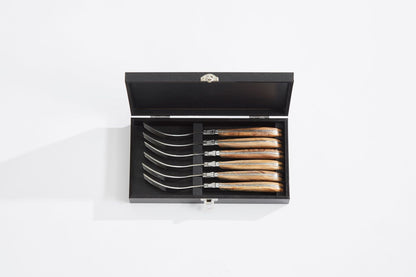Laguiole By Hâws Steak Fork Set 6 Pcs Olive