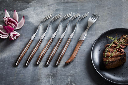 Laguiole By Hâws Steak Fork Set 6 Pcs Wengé