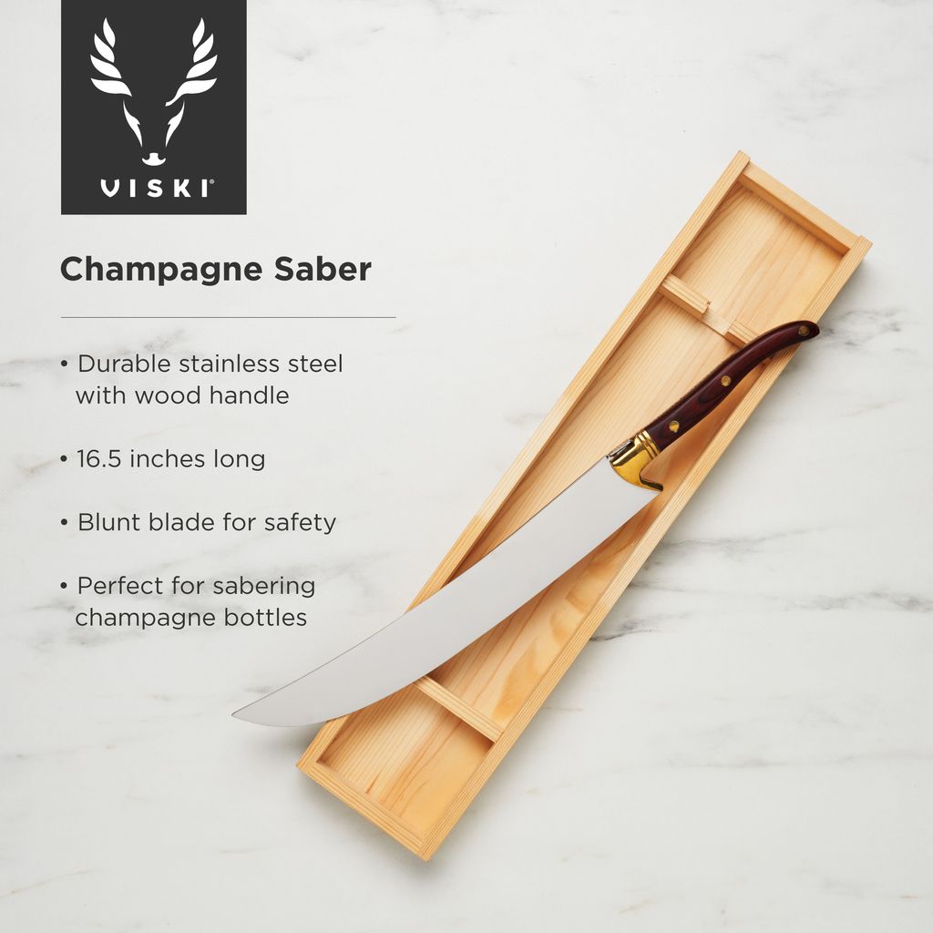 Viski Champagnesabel 42 cm - Sabrage Champagneöppnare Rostfritt Stål