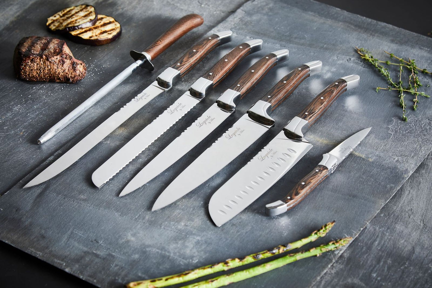 Laguiole By Hâws Chef Set 7 Pcs Wengé