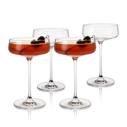 Viski Coupeglas Julien Vinklad 30 cl - Cocktailglas Kristall 4-pack