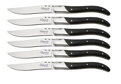 Laguiole By Hâws Steak Knife Set 6 Pcs Black Wood
