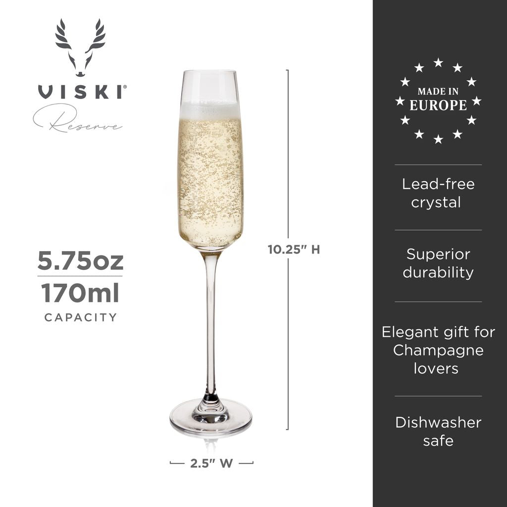 Viski Champagneflöjt Julien 17 cl - Kristallglas 4-pack