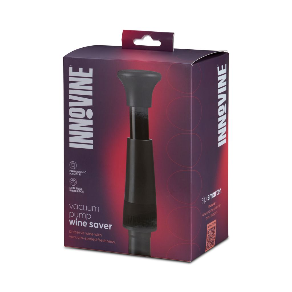 Innovine Vakuumpump Vin Grafit - Vinsparare med 2 Korkar