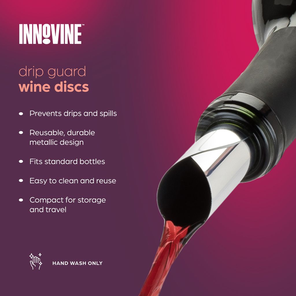 Innovine Droppskydd Vin 6-pack - Vinskivor Metall