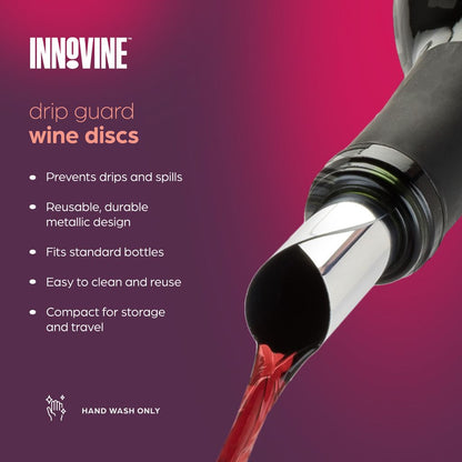 Innovine Droppskydd Vin 6-pack - Vinskivor Metall
