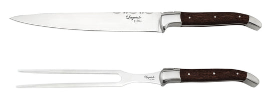 Laguiole By Hâws Carving Knife And Fork Set 2 Pcs Wengé