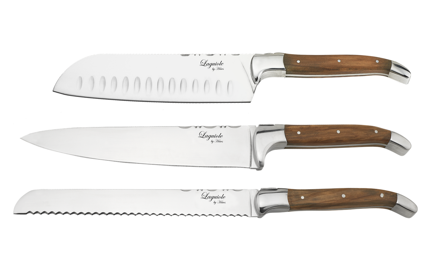 Laguiole By Hâws Chef Knife Set 3 Pcs Olive