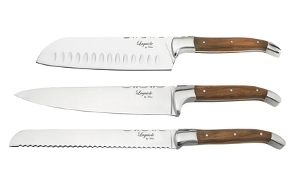 Laguiole By Hâws Chef Knife Set 3 Pcs Olive