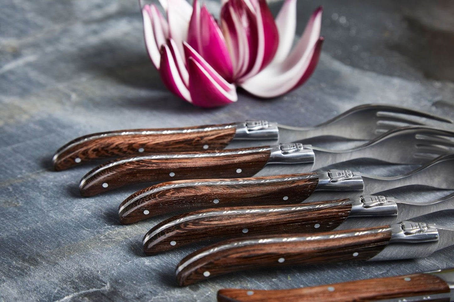 Laguiole By Hâws Steak Fork Set 6 Pcs Wengé