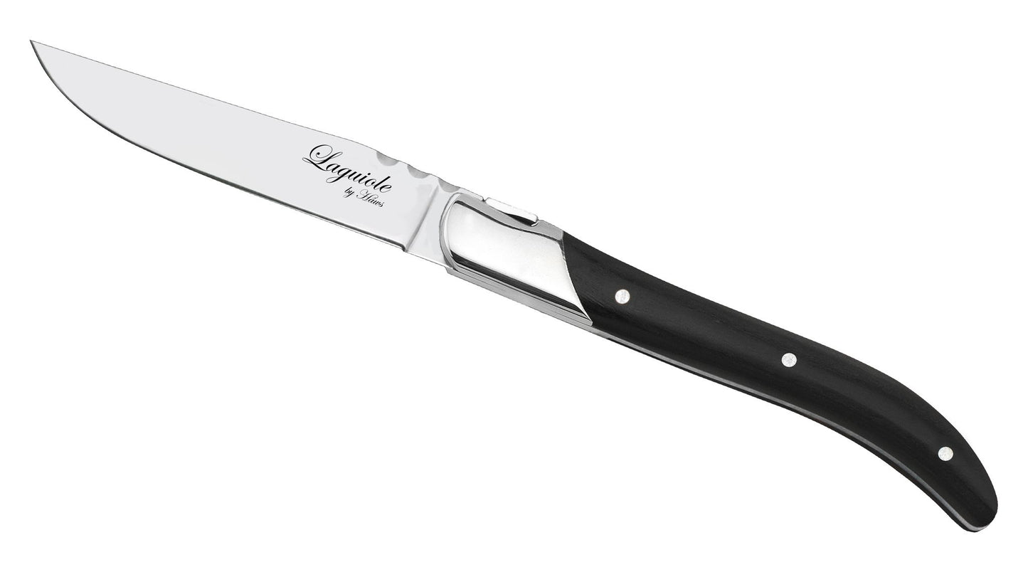 Laguiole By Hâws Steak Knife Set 6 Pcs Black Wood