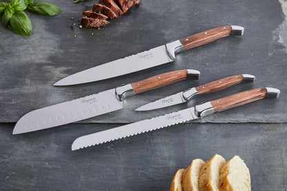 Laguiole By Hâws Knife Set Santuko/Chef/Bread/Herb Knife Rosewood