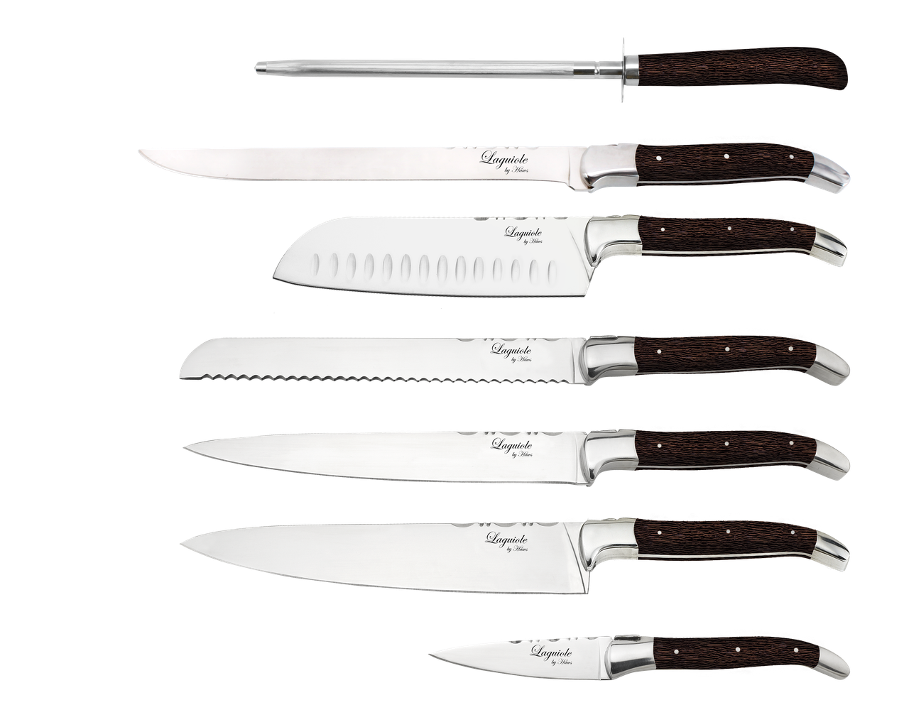 Laguiole By Hâws Chef Set 7 Pcs Wengé